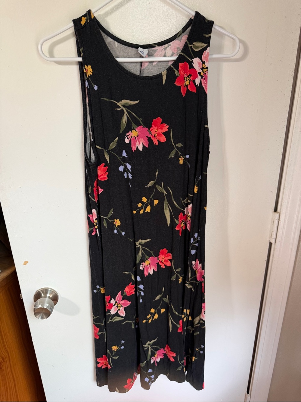 Old Navy Black and pink knit tank dress